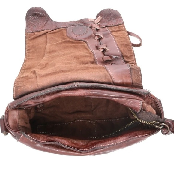 NWT Bed Stu Buffy Small Women’s Leather Crossbody Purse Teak Dip Dye - Picture 4 of 16